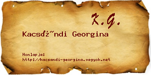 Kacsándi Georgina névjegykártya